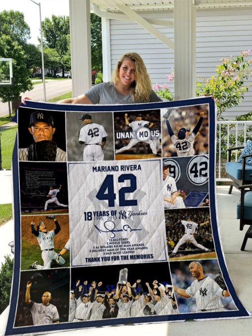 Buy Mariano Rivera New York Yankees Quilt Blanket & Quilt Bedding Set