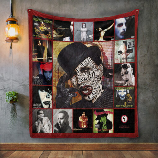 Buy Marilyn Manson Style 2 Quilt Blanket & Quilt Bedding Set