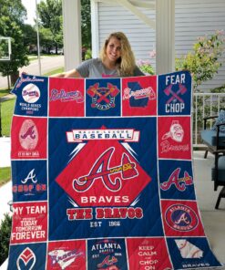 Buy Mlb � Atlanta Braves Quilt Blanket & Quilt Bedding Set - Meteew