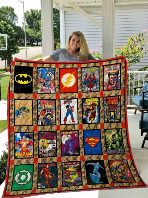 Buy Marvel Comic Quilt Blanket & Quilt Bedding Set 01