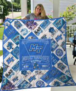 Buy Middle Tennessee Blue Raiders Quilt Blanket & Quilt Bedding Set