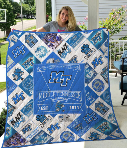 Buy Middle Tennessee Blue Raiders Quilt Blanket & Quilt Bedding Set