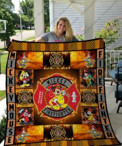 Buy Mickey Firefighter Quilt Blanket & Quilt Bedding Set 01