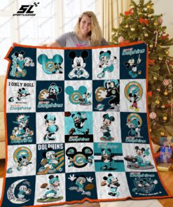 Buy Miami Dolphins Disney Quilt Blanket & Quilt Bedding Set