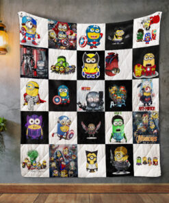 Buy Minion Avengers Album Covers Quilt Blanket & Quilt Bedding Set