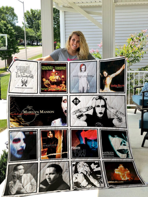 Buy Marilyn Manson Quilt Blanket & Quilt Bedding Set - Meteew