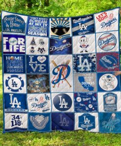 Buy Mlb Los Angeles Dodgers Quilt Blanket & Quilt Bedding Set - Meteew