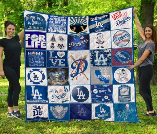 Buy Mlb Los Angeles Dodgers Quilt Blanket & Quilt Bedding Set - Meteew