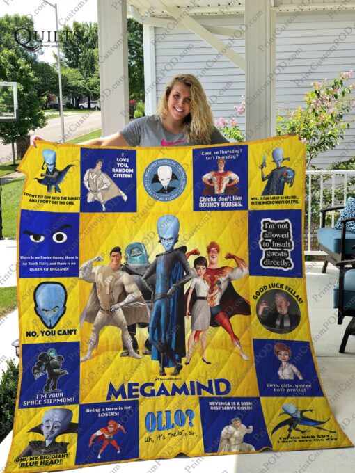 Buy Megamind Quilt Blanket & Quilt Bedding Set For Fans Ver 17