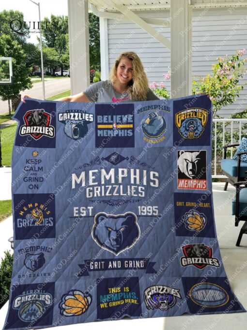 Buy Memphis Grizzlies Quilt Blanket & Quilt Bedding Set Ver 17