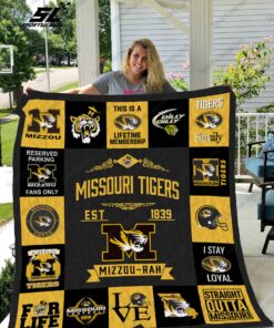 Buy Missouri Tigers Quilt Blanket & Quilt Bedding Set 01