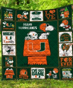 Buy Miami Hurricanes Sn Mh Quilt Blanket & Quilt Bedding Set