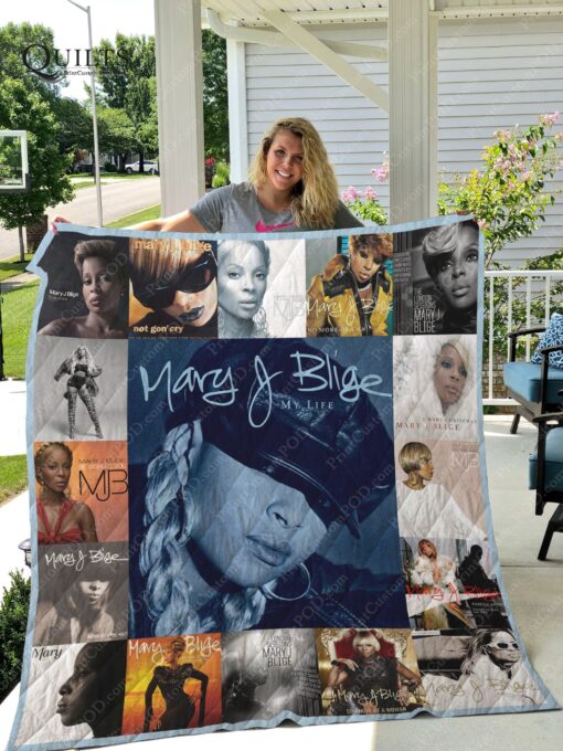 Buy Mary J. Blige Albums Quilt Blanket & Quilt Bedding Set For Fans Ver 17