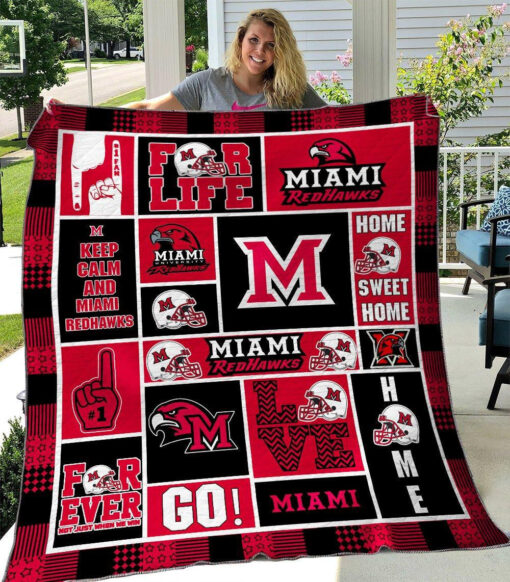 Buy Miami Redhawks Quilt Blanket & Quilt Bedding Set