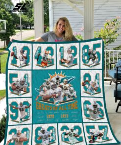 Buy Miami Dolphins Quilt Blanket & Quilt Bedding Set - Meteew