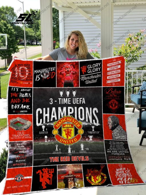 Buy Manchester United 17 Quilt Blanket & Quilt Bedding Set