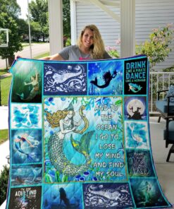 Buy Mermaid And Into The Ocean I Go To Lose My Mind And Find My Soul Quilt Blanket & Quilt Bedding Set Great Customized Blanket Gifts For Birthday Christmas Thanksgiving