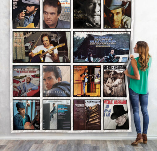 Buy Merle Haggard Quilt Blanket & Quilt Bedding Set For Fans 02