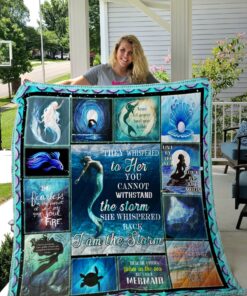 Buy Mermaid She Whispered Back I Am The Storm Quilt Blanket & Quilt Bedding Set Great Customized Blanket Gifts For Birthday Christmas Thanksgiving