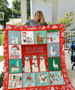 Buy Merry Christmas Llama Quilt Blanket & Quilt Bedding Set Great Customized Blanket Gifts For Birthday Christmas Thanksgiving