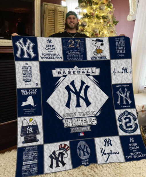 Buy Mlb - New York Yankees Quilt Blanket & Quilt Bedding Set 01