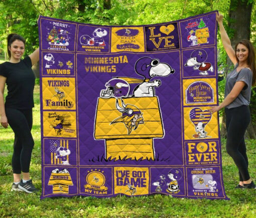 Buy Minnesota Vikings 1 Quilt Blanket & Quilt Bedding Set Fan Made