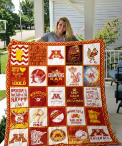 Buy Minnesota Golden Gophers Quilt Blanket & Quilt Bedding Set Fan Made