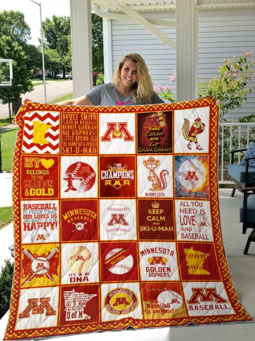 Buy Minnesota Golden Gophers Quilt Blanket & Quilt Bedding Set Fan Made