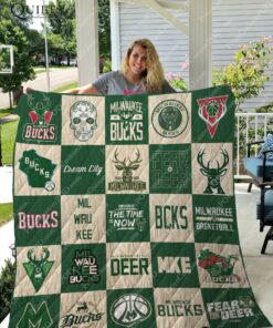 Buy Milwaukee Bucks Quilt Blanket & Quilt Bedding Set Ver 25