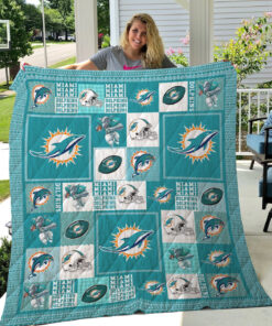 Buy Miami Dolphins Quilt Blanket & Quilt Bedding Set Great Customized Blanket Gifts For Birthday Christmas Thanksgiving