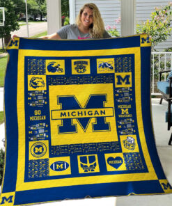 Buy Michigan Wolverines Quilt Blanket & Quilt Bedding Set