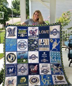 Buy Milwaukee Brewers Quilt Blanket & Quilt Bedding Set