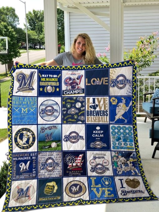 Buy Milwaukee Brewers Quilt Blanket & Quilt Bedding Set