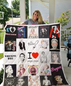 Buy Miley Cyrus T-Shirts Quilt Blanket & Quilt Bedding Set