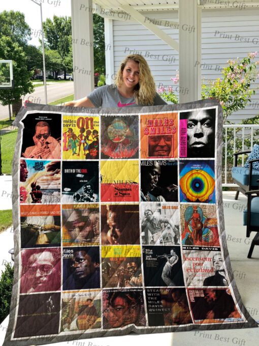 Buy Miles Davis Albums Cover Poster Quilt Blanket & Quilt Bedding Set Ver 2