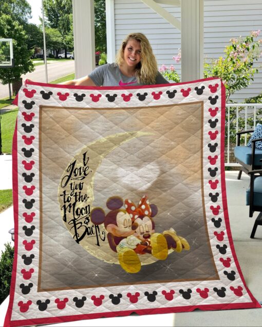 Buy Mickey And Minnie I Love You To The Moon And Back Quilt Blanket & Quilt Bedding Set