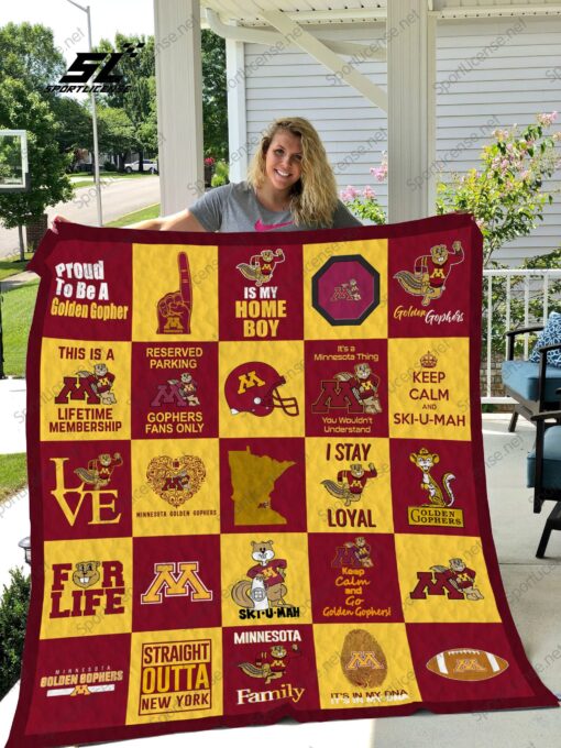 Buy Minnesota Golden Gophers Quilt Blanket & Quilt Bedding Set 02