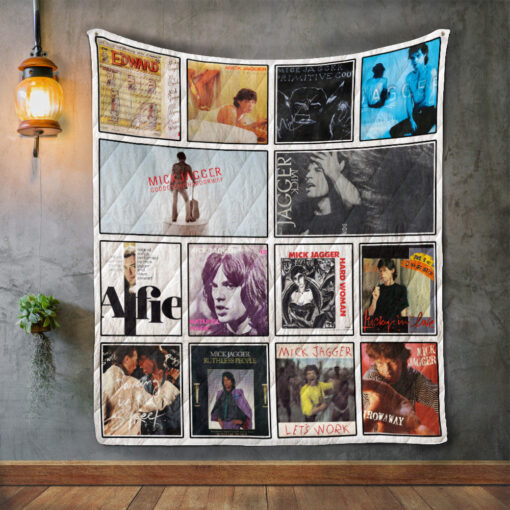 Buy Mick Jagger Album Covers Quilt Blanket & Quilt Bedding Set