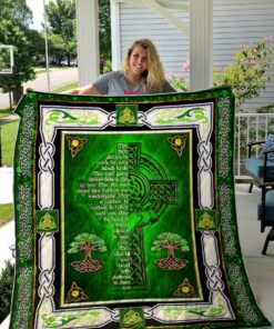 Buy May God Fill Your Heart With Gladness To Cheer You, Irish Celtic Cross Quilt Blanket & Quilt Bedding Set