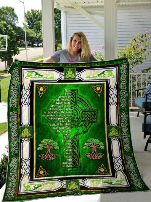 Buy May God Fill Your Heart With Gladness To Cheer You, Irish Celtic Cross Quilt Blanket & Quilt Bedding Set