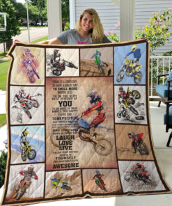 Buy Motocross Believe In Yourself And Remember To Be Awesome Quilt Blanket & Quilt Bedding Set Great Customized Blanket Gifts For Birthday Christmas Thanksgiving