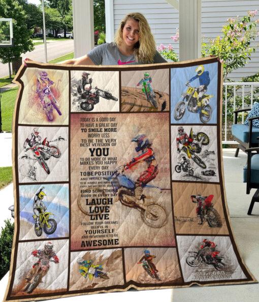 Buy Motocross Believe In Yourself And Remember To Be Awesome Quilt Blanket & Quilt Bedding Set Great Customized Blanket Gifts For Birthday Christmas Thanksgiving