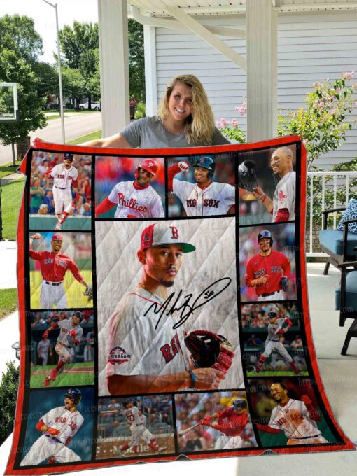 Buy Mookie Betts Quilt Blanket & Quilt Bedding Set 01