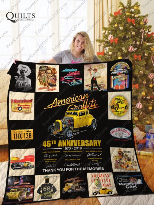 Buy Mofi-American Graffiti Quilt Blanket & Quilt Bedding Set