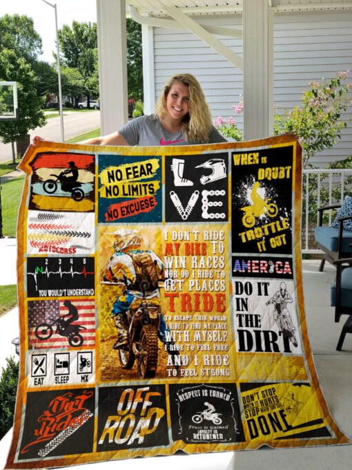 Buy Motocross Do It In The Dirt Quilt Blanket & Quilt Bedding Set Great Customized Blanket Gifts For Birthday Christmas Thanksgiving