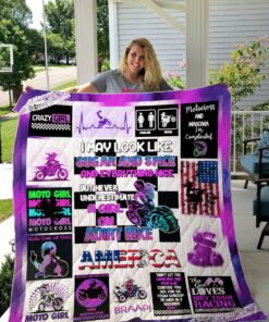 Buy Motocross Never Underestimate An Girl With A Dirt Bike Quilt Blanket & Quilt Bedding Set Great Customized Blanket Gifts For Birthday Christmas Thanksgiving