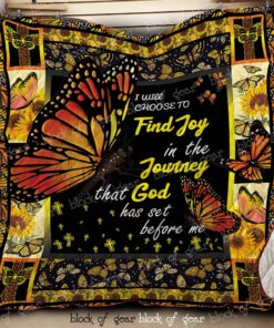 Buy Monarch Butterfly I Will Choose To Find Joy In The Journey Quilt Blanket & Quilt Bedding Set Great Customized Gifts For Birthday Christmas Thanksgiving Perfect Gifts For Butterfly Lover