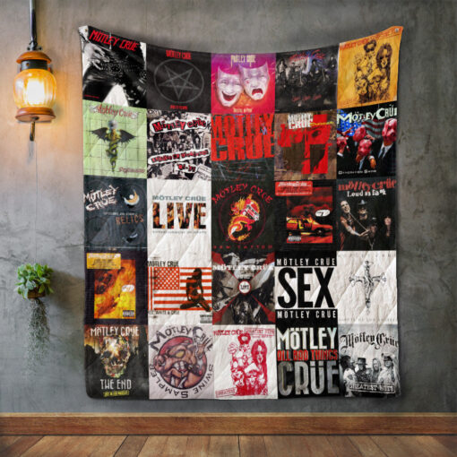 Buy Motley Crue Full Album Covers Quilt Blanket & Quilt Bedding Set