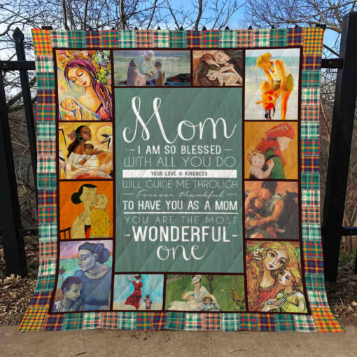 Buy Mom And I Am So Blessed With You Do Mom Quilt Blanket & Quilt Bedding Set Great Customized Blanket Gifts For Birthday Christmas Thanksgiving