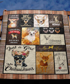 Buy My Better Half Is A Chihuahua Quilt Blanket & Quilt Bedding Set Great Customized Blanket Gifts For Birthday Christmas Thanksgiving